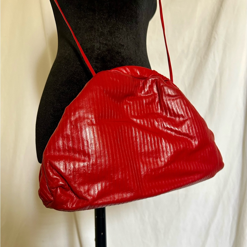 Leather Candy Apple Red 1980s Robert Bestien Bag